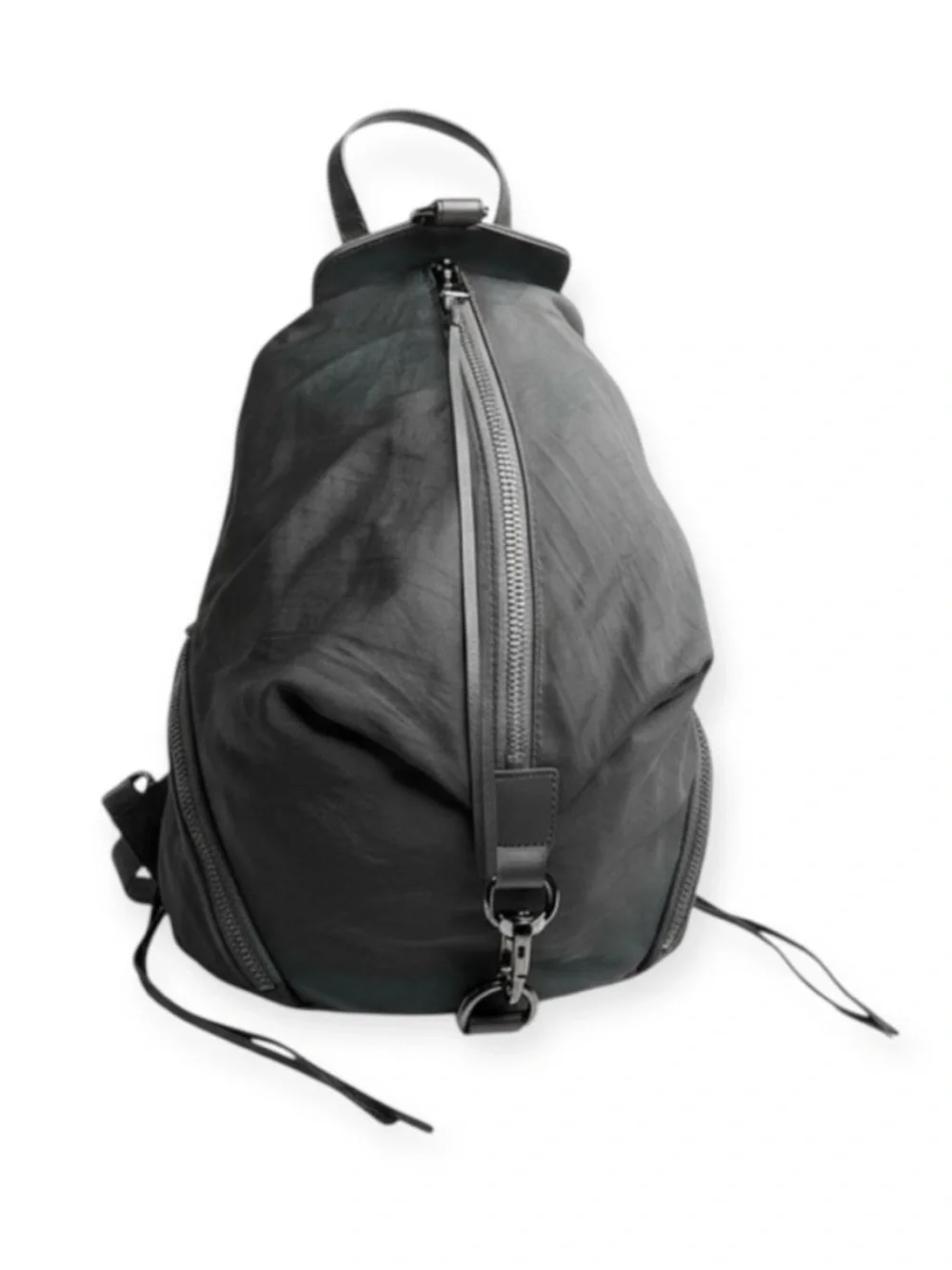 Rebecca Minkoff ♕ Julian Nylon Backpack Bag ♕ Washed Black ♕ Clasps Zips ♕